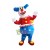 Adult Funny Clown With Blue Hair Mascot Costume