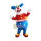 Adult Funny Clown With Blue Hair Mascot Costume Adult Funny Clown With Blue Hair Mascot Costume