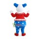 Adult Funny Clown With Blue Hair Mascot Costume Adult Funny Clown With Blue Hair Mascot Costume