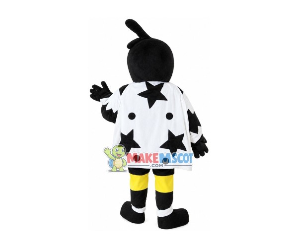 Star Cape Black Woodpecker Mascot Costume Star Cape Black Woodpecker Mascot Costume