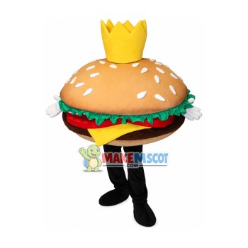 Huge Cheese Beef King Burger Mascot Costume Huge Cheese Beef King Burger Mascot Costume