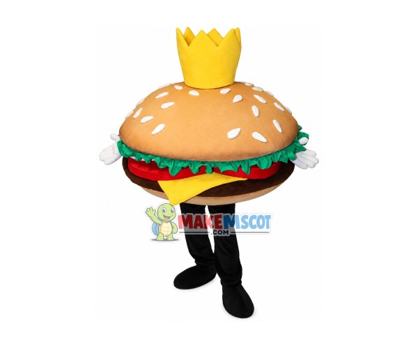 Huge Cheese Beef King Burger Mascot Costume
