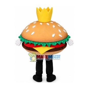 Huge Cheese Beef King Burger Mascot Costume Huge Cheese Beef King Burger Mascot Costume
