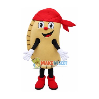 Dumpling In The Red Turban Mascot Costume Dumpling In The Red Turban Mascot Costume