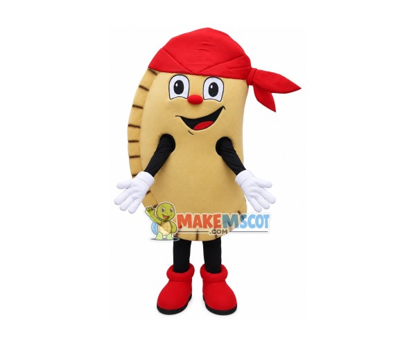 Dumpling In The Red Turban Mascot Costume Dumpling In The Red Turban Mascot Costume