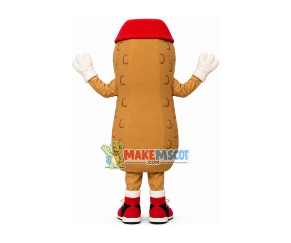 Peanut Wearing Red Sports Boots Mascot Costume Peanut Wearing Red Sports Boots Mascot Costume