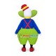 Smiley Clown With Green Overalls Mascot Costume Smiley Clown With Green Overalls Mascot Costume