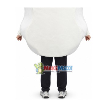 Irregularly Shaped Cooked Poached Egg Mascot Costume Irregularly Shaped Cooked Poached Egg Mascot Costume