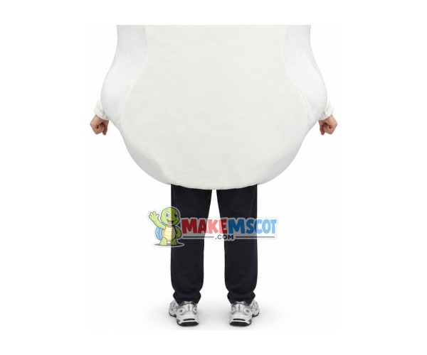 Irregularly Shaped Cooked Poached Egg Mascot Costume Irregularly Shaped Cooked Poached Egg Mascot Costume