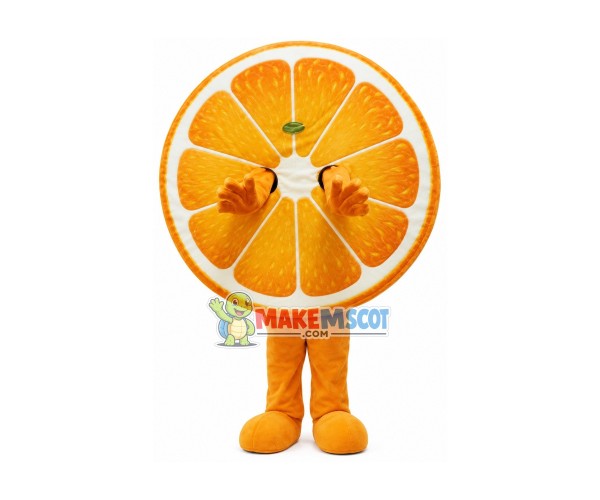 Half a Cut Orange Mascot Costume Half a Cut Orange Mascot Costume