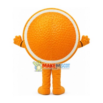 Half a Cut Orange Mascot Costume Half a Cut Orange Mascot Costume