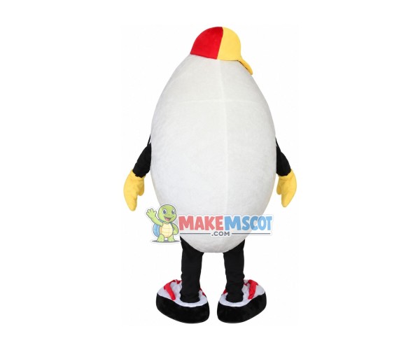 Smiley Rice In The Flip Flops Mascot Costume Smiley Rice In The Flip Flops Mascot Costume