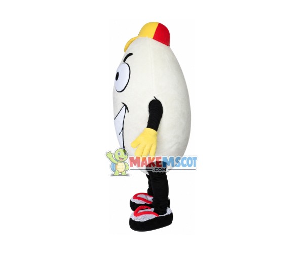 Smiley Rice In The Flip Flops Mascot Costume Smiley Rice In The Flip Flops Mascot Costume