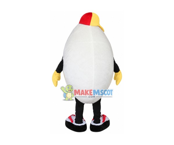 Smiley Rice In The Flip Flops Mascot Costume Smiley Rice In The Flip Flops Mascot Costume