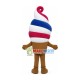 Dual Flavor Colored Cone Ice Cream Mascot Costume Dual Flavor Colored Cone Ice Cream Mascot Costume