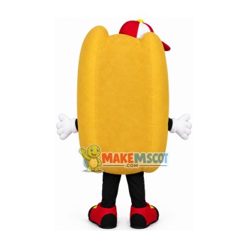 Hot Dog With Napkin Mascot Costume Hot Dog With Napkin Mascot Costume