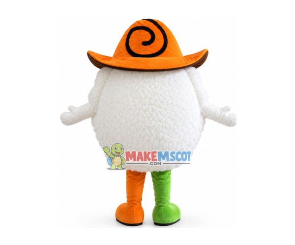 Onigiri With Cowboy Hat Mascot Costume Onigiri With Cowboy Hat Mascot Costume