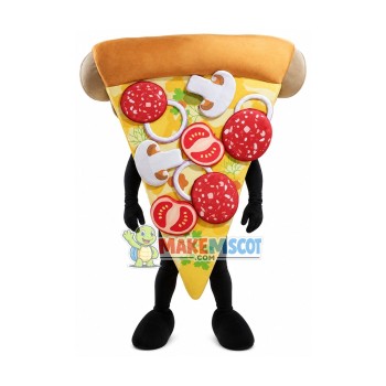 Piece of Bacon Mushroom Pizza Mascot Costume Piece of Bacon Mushroom Pizza Mascot Costume
