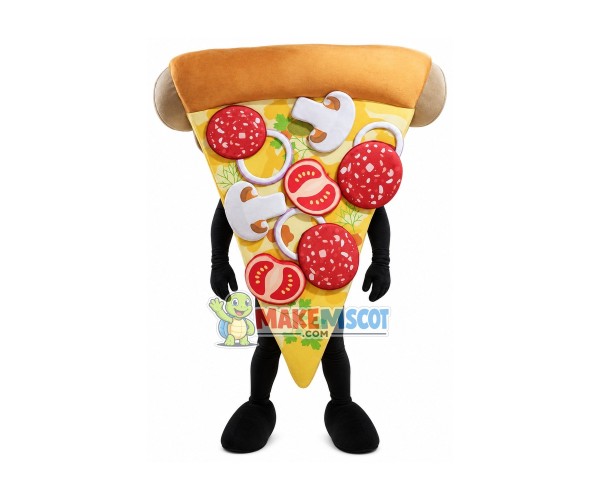 Piece of Bacon Mushroom Pizza Mascot Costume Piece of Bacon Mushroom Pizza Mascot Costume