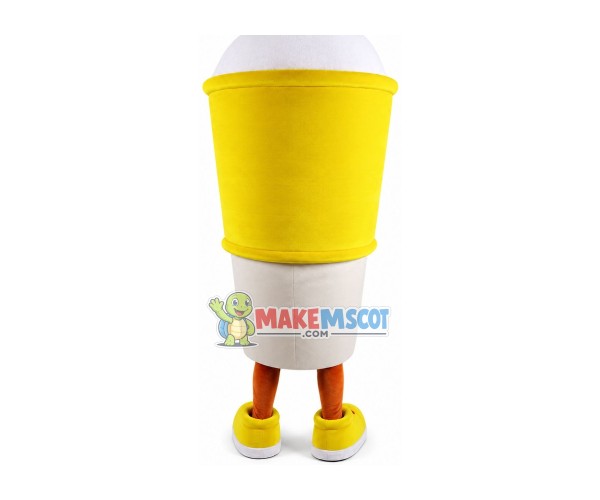 Drink Cup With Yellow Sleeve Mascot Costume