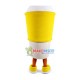 Drink Cup With Yellow Sleeve Mascot Costume