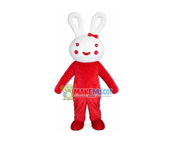 Cute Cartoon Circle Rabbit Mascot Costume Cute Cartoon Circle Rabbit Mascot Costume