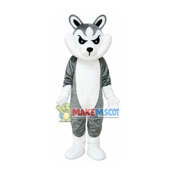 Focused Husky Dog Mascot Costume