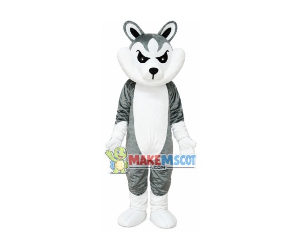 Focused Husky Dog Mascot Costume Focused Husky Dog Mascot Costume