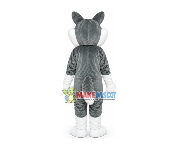 Focused Husky Dog Mascot Costume Focused Husky Dog Mascot Costume