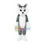 Focused Husky Dog Mascot Costume