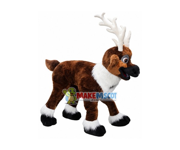 Little Reindeer Walking In The Forest Mascot Costume Little Reindeer Walking In The Forest Mascot Costume