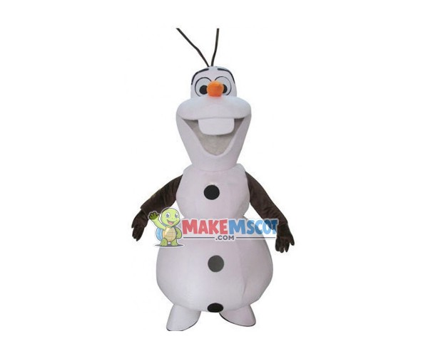 Olaf The Innocent Snowman Mascot Costume Olaf The Innocent Snowman Mascot Costume