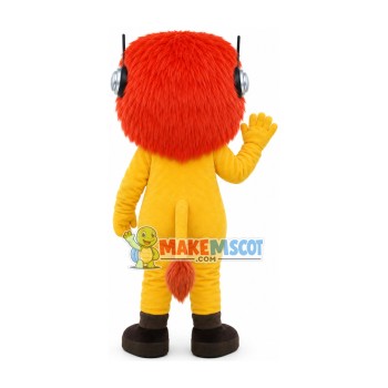 Singing Headphone Lion Mascot Costume Singing Headphone Lion Mascot Costume