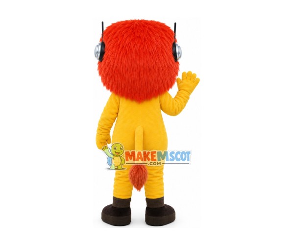 Singing Headphone Lion Mascot Costume Singing Headphone Lion Mascot Costume