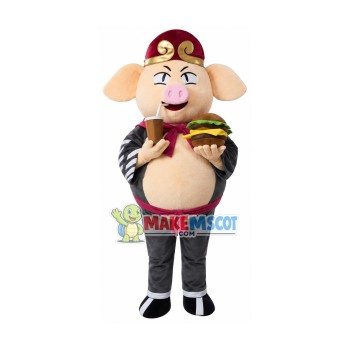 Fast Food Pigsy Mascot Costume Fast Food Pigsy Mascot Costume