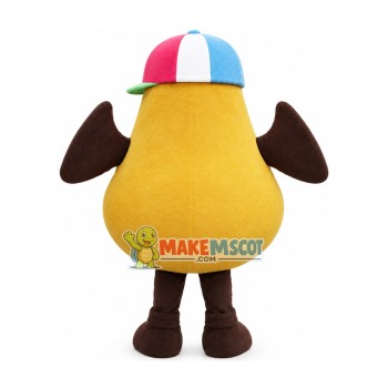 Big Brown Coffee Bean Mascot Costume Big Brown Coffee Bean Mascot Costume