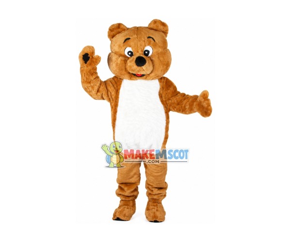 Likable Plush Brown Bear Mascot Costume Likable Plush Brown Bear Mascot Costume