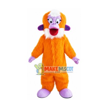 Orange Furry Apes Mascot Costume