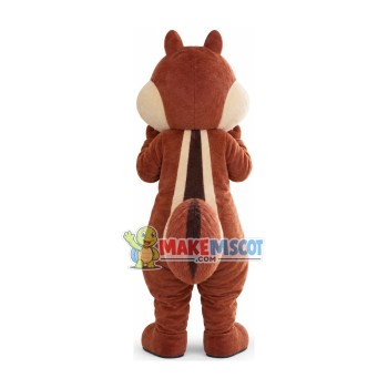 Snickering Big Chipmunk Mascot Costume