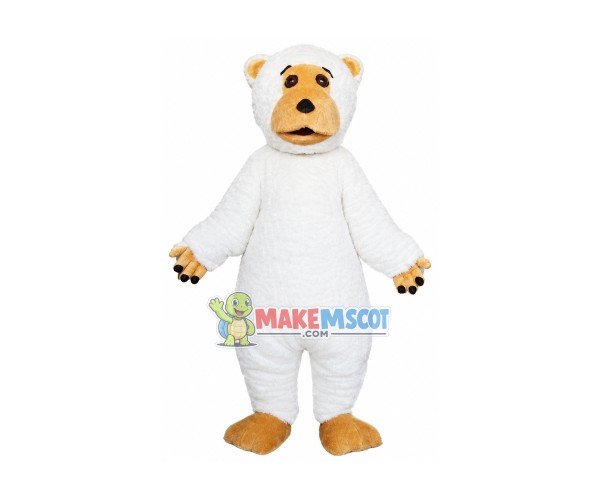 White Furry Snow Apes Mascot Costume