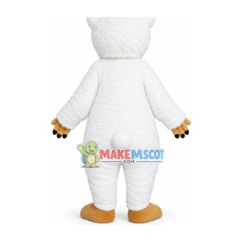 White Furry Snow Apes Mascot Costume White Furry Snow Apes Mascot Costume