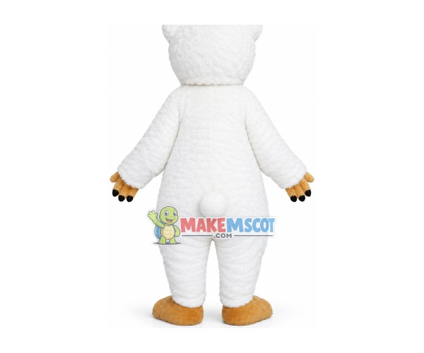 White Furry Snow Apes Mascot Costume White Furry Snow Apes Mascot Costume