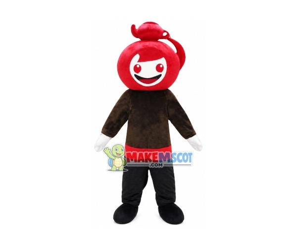 Red Tea Pot Master Mascot Costume Red Tea Pot Master Mascot Costume