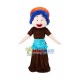 Blue Curly Granny Mascot Costume Blue Curly Granny Mascot Costume