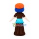 Blue Curly Granny Mascot Costume Blue Curly Granny Mascot Costume