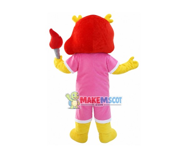 Torchbearer Yellow Dragon Mascot Costume