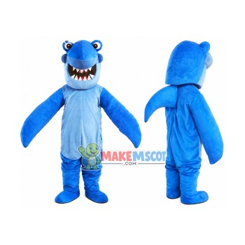 Blue Sea Shark Mascot Costume Blue Sea Shark Mascot Costume