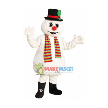 Christmas Scarf Snowman Mascot Costume Christmas Scarf Snowman Mascot Costume