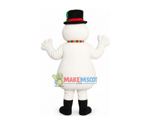 Christmas Scarf Snowman Mascot Costume