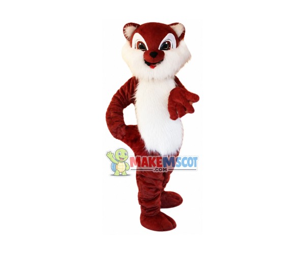 Negligent Brown Squirrel Mascot Costume Negligent Brown Squirrel Mascot Costume